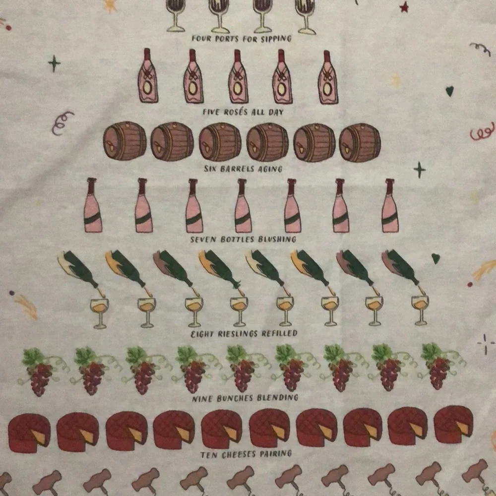 Sur La Table 12 Days of Wine Kitchen Towel